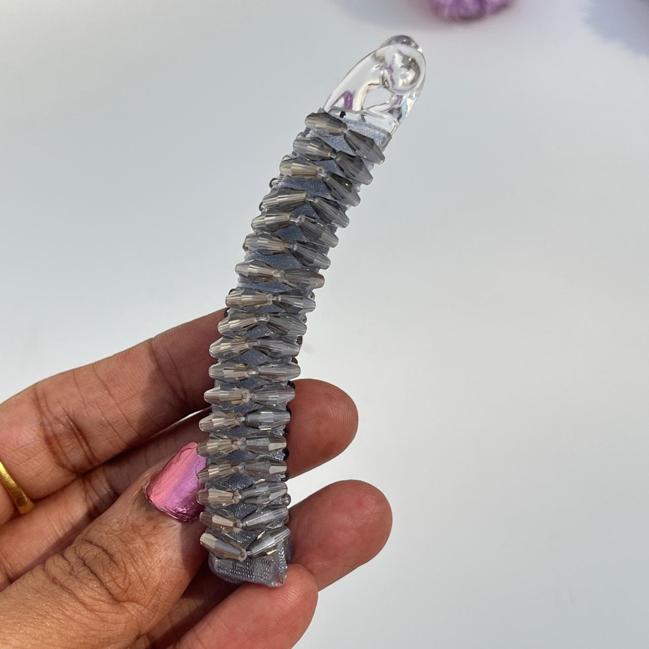 Crystal Beaded Banana Hair Clip (10cm)