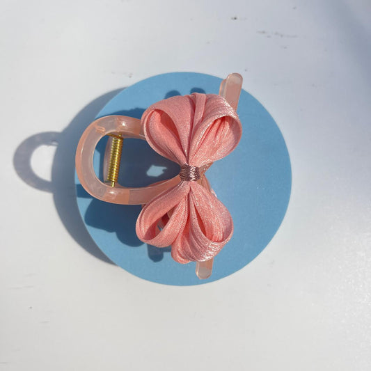 Soft Satin Bow Claw Clip (Medium)
