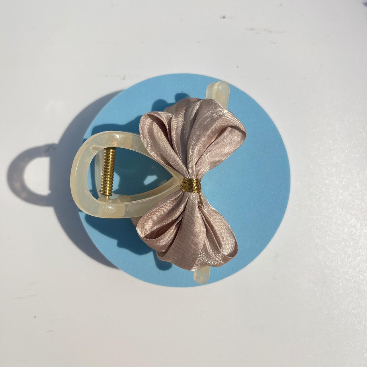 Soft Satin Bow Claw Clip (Medium)
