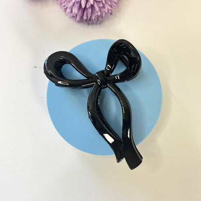 Glossy Bow Claw Hair Clip 🎀✨