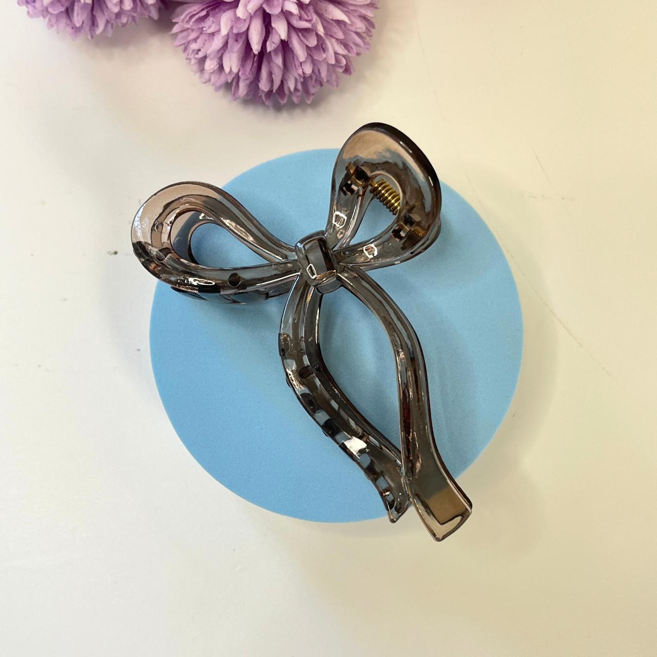 Glossy Bow Claw Hair Clip 🎀✨