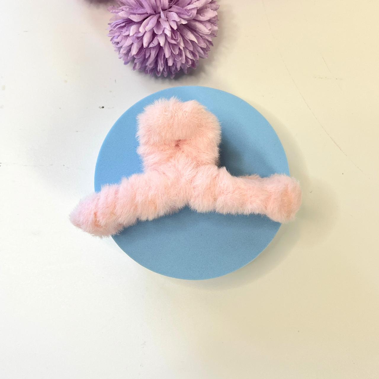 Fluffy Fur Claw Hair Clip 🧸✨