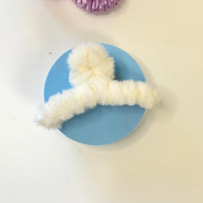 Fluffy Fur Claw Hair Clip 🧸✨
