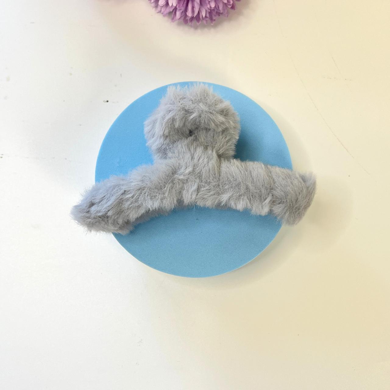 Fluffy Fur Claw Hair Clip 🧸✨