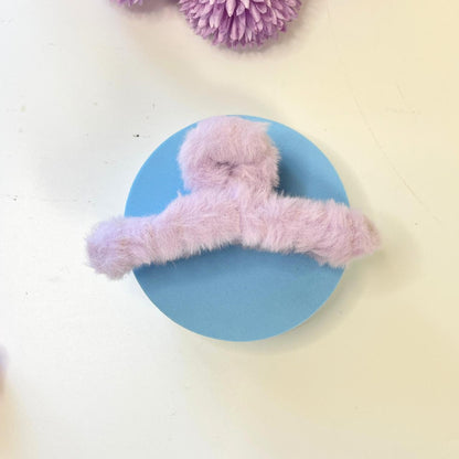 Fluffy Fur Claw Hair Clip 🧸✨
