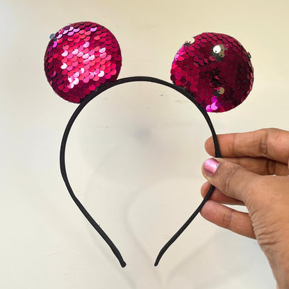 Sequin Mouse Ear Headband ✨🐭