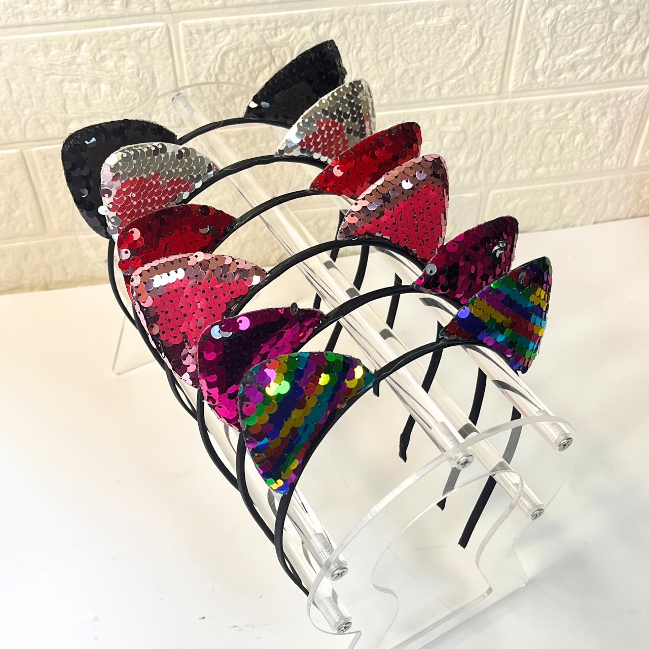 Sequin Cat Ear Headband ✨🐱