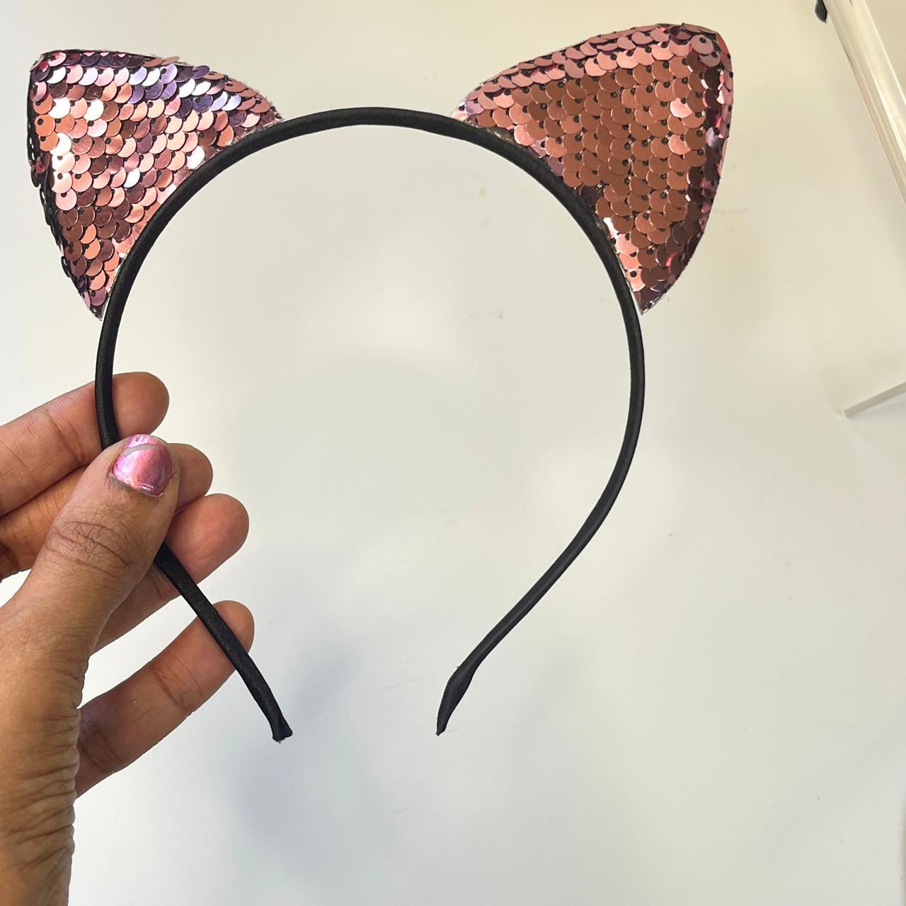 Sequin Cat Ear Headband ✨🐱
