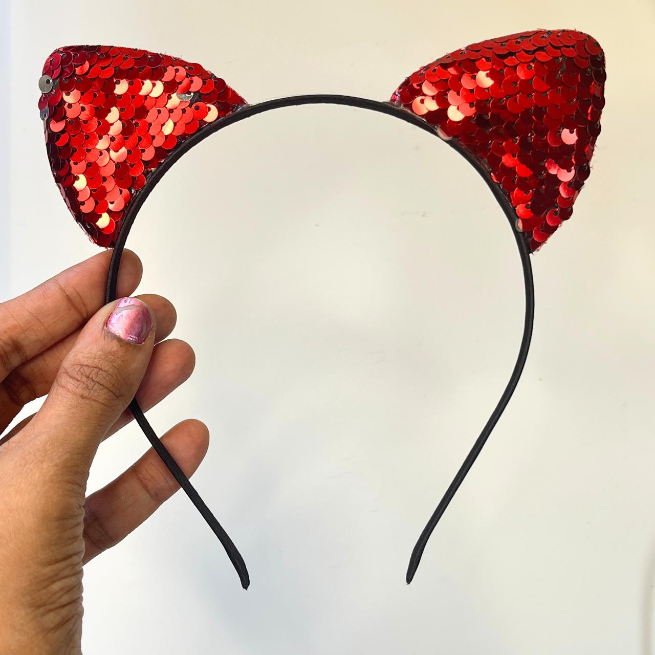 Sequin Cat Ear Headband ✨🐱
