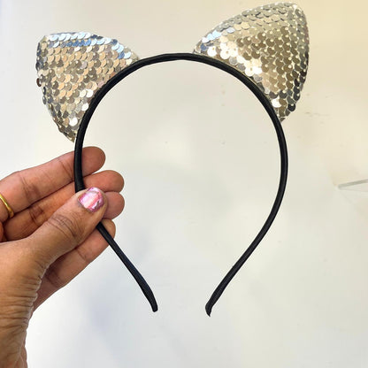 Sequin Cat Ear Headband ✨🐱