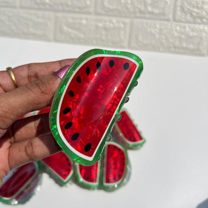Watermelon Slice Hair Claw Clip