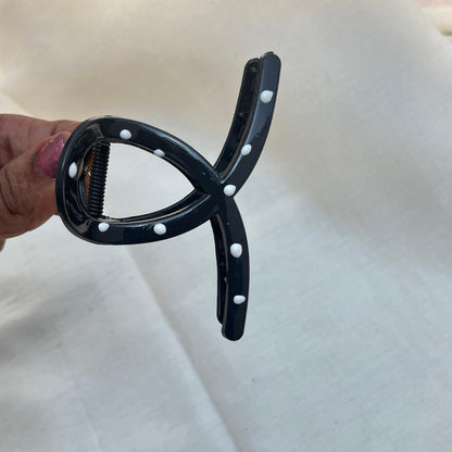 Polka Dot Medium Claw Hair Clip