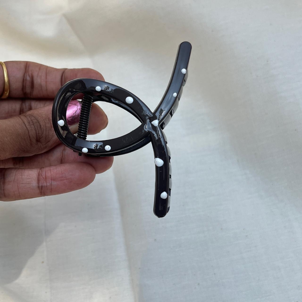 Polka Dot Medium Claw Hair Clip