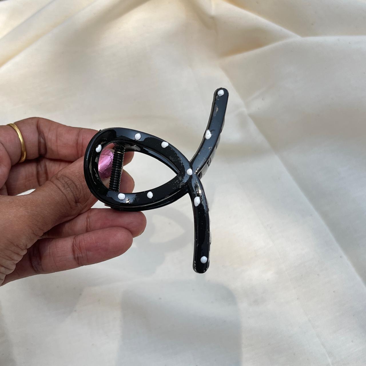Polka Dot Medium Claw Hair Clip