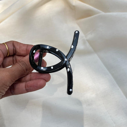 Polka Dot Medium Claw Hair Clip