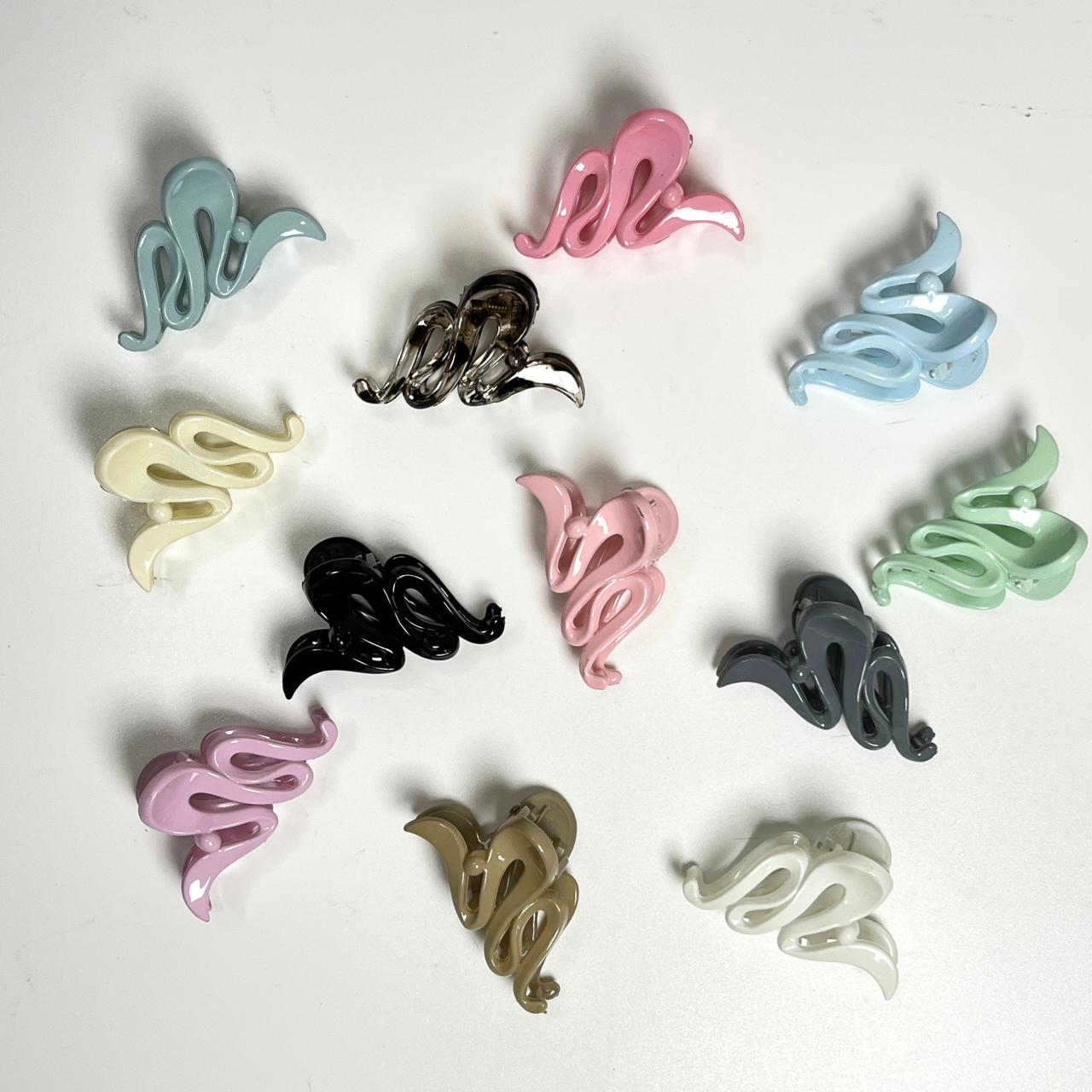 Abstract Curve Mini Claw Hair Clip - Small