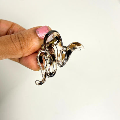 Abstract Curve Mini Claw Hair Clip - Small