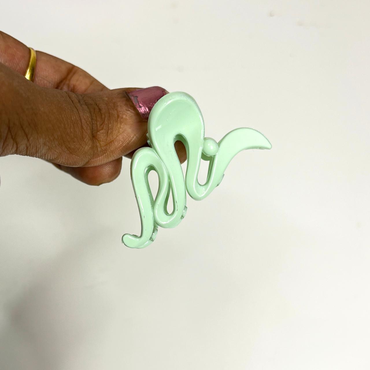Abstract Curve Mini Claw Hair Clip - Small