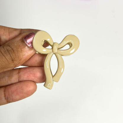 Mini Bow Shape Pastel Claw Hair Clip - Small