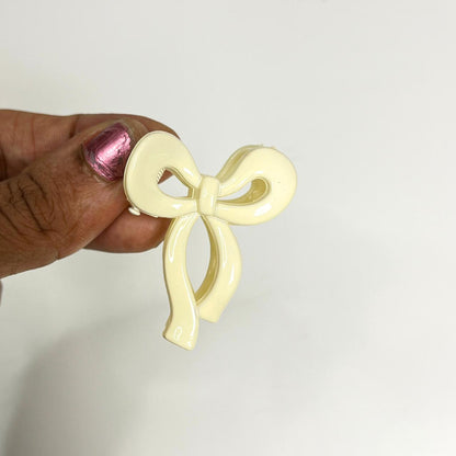 Mini Bow Shape Pastel Claw Hair Clip - Small
