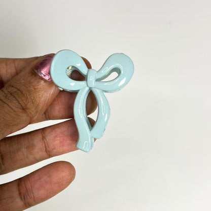 Mini Bow Shape Pastel Claw Hair Clip - Small