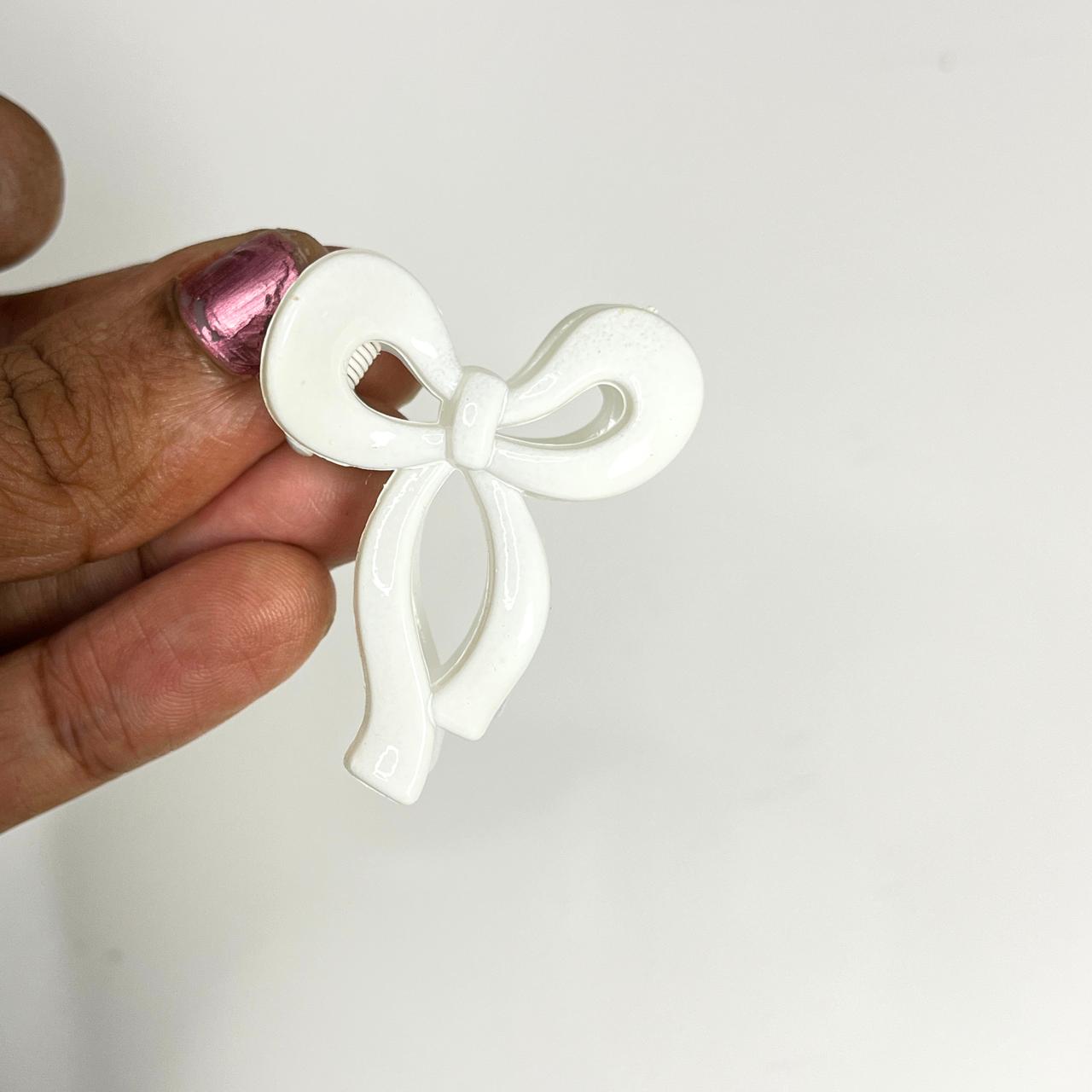 Mini Bow Shape Pastel Claw Hair Clip - Small