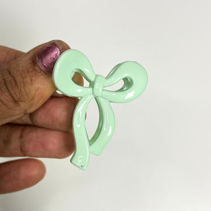 Mini Bow Shape Pastel Claw Hair Clip - Small