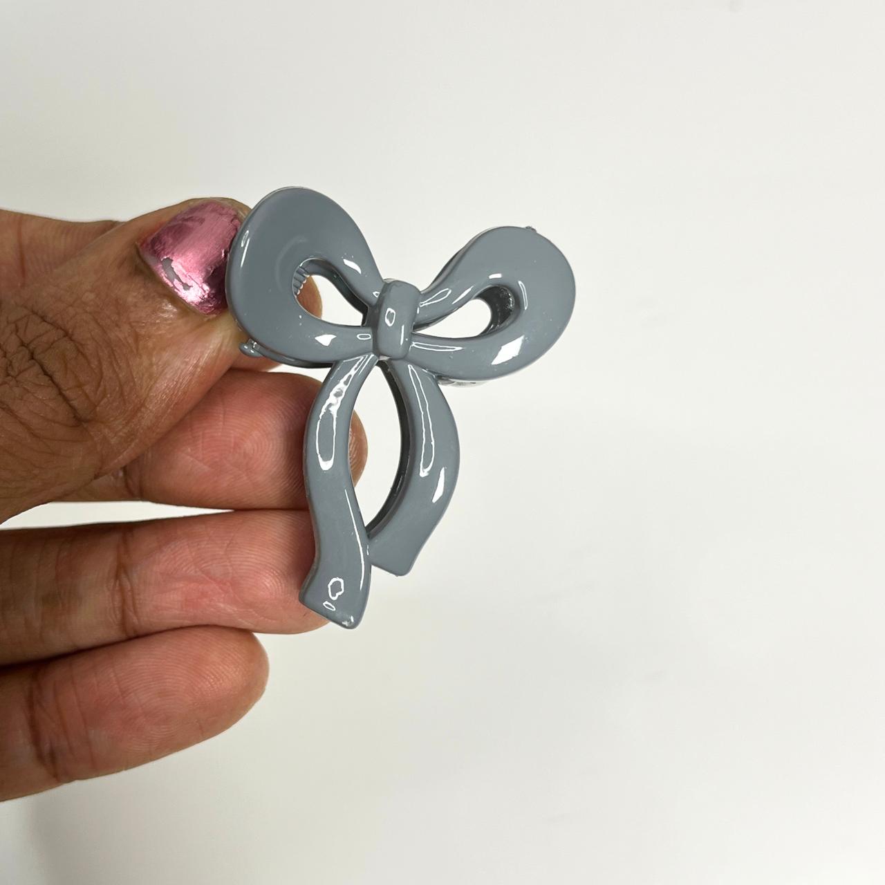 Mini Bow Shape Pastel Claw Hair Clip - Small
