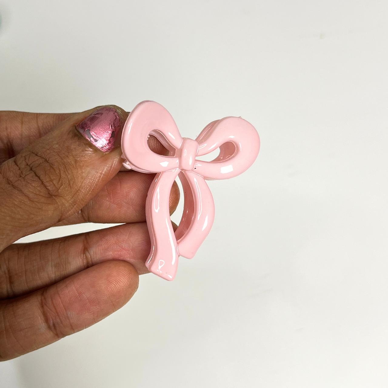 Mini Bow Shape Pastel Claw Hair Clip - Small
