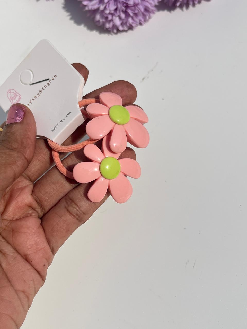 Daisy Flower Elastic Hair Ties (Set of 2)