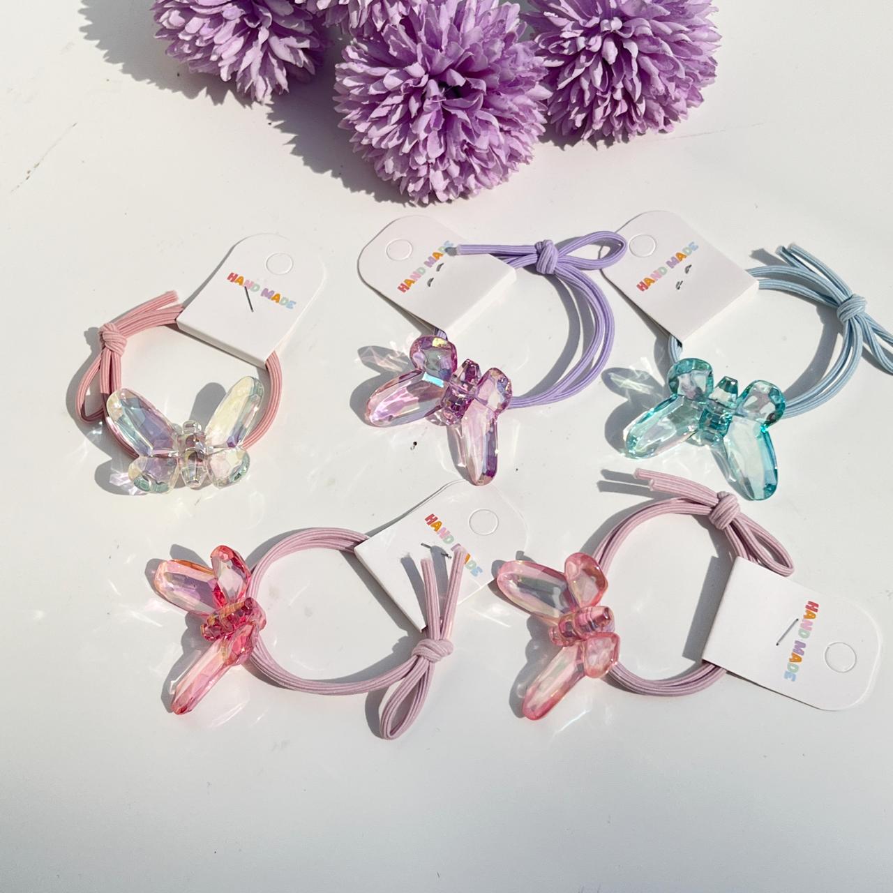 Crystal Butterfly Elastic Hair Tie (Pack of 1)
