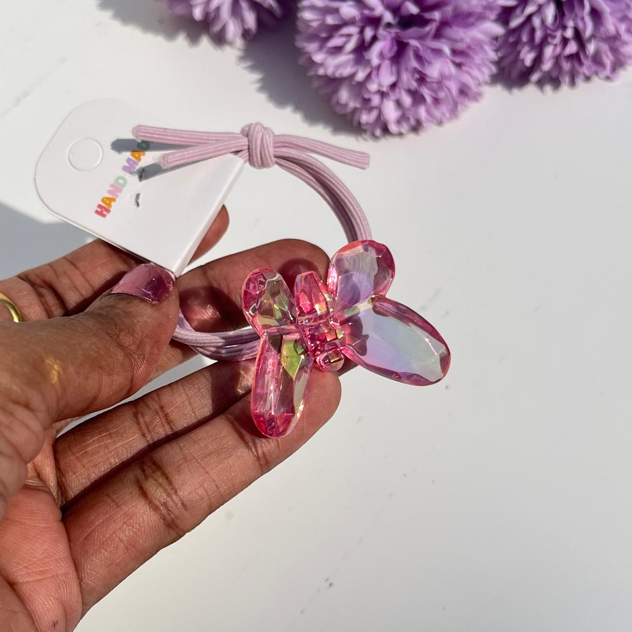 Crystal Butterfly Elastic Hair Tie (Pack of 1)