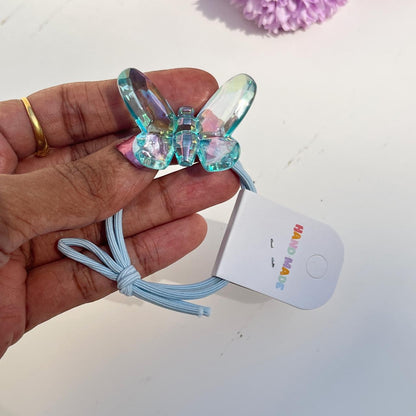 Crystal Butterfly Elastic Hair Tie (Pack of 1)