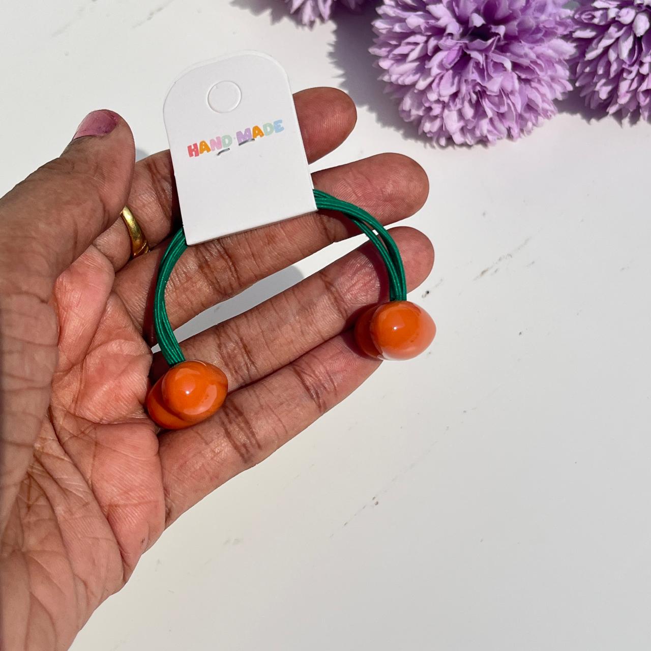 Color Pop Beaded Elastic Hair Ties (Pack of 1)