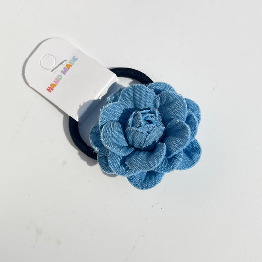 Denim Flower Elastic Hair Tie (Pack of 1)