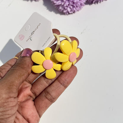 Daisy Flower Elastic Hair Ties (Set of 2)