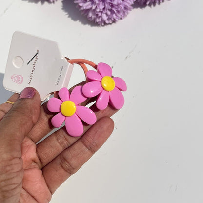 Daisy Flower Elastic Hair Ties (Set of 2)