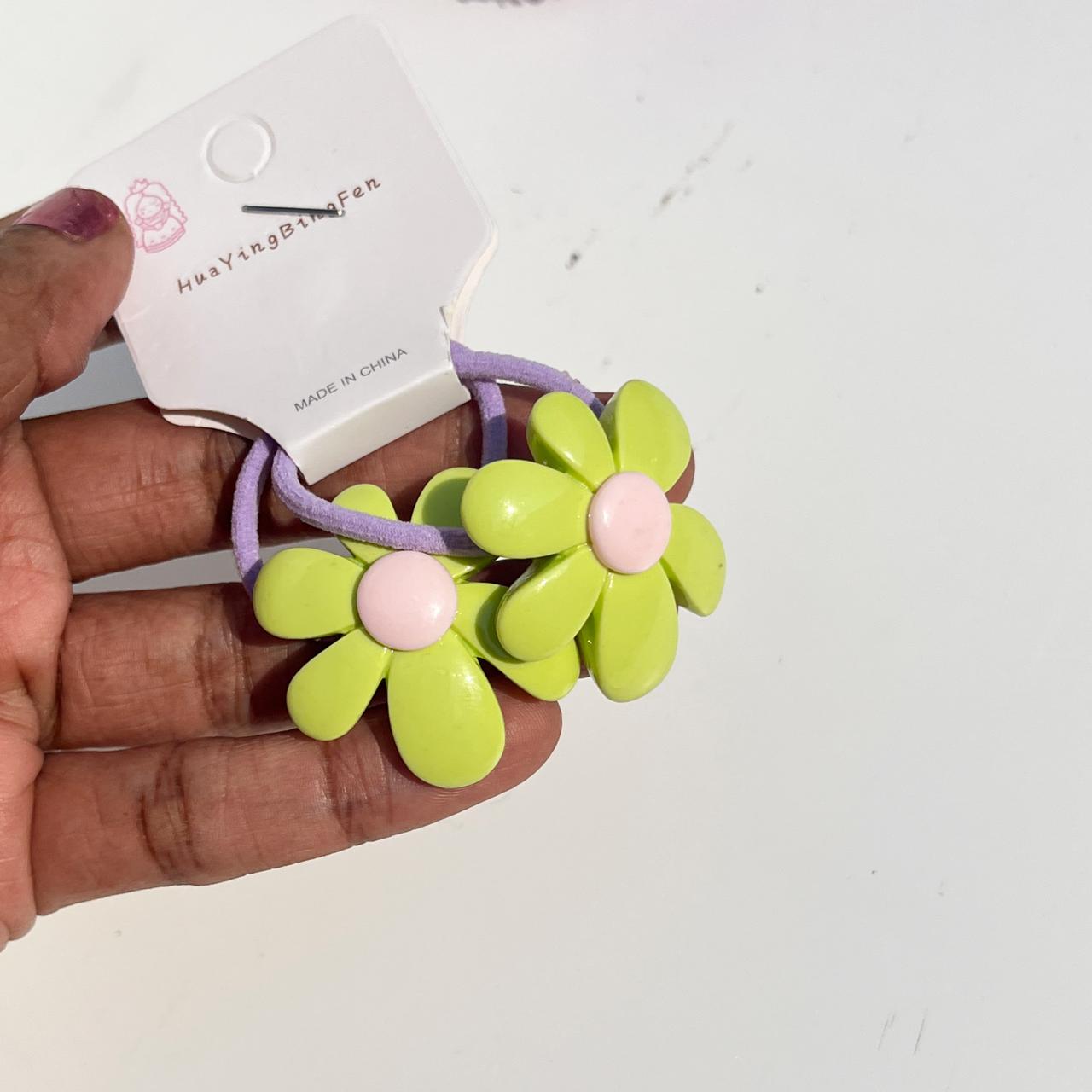 Daisy Flower Elastic Hair Ties (Set of 2)