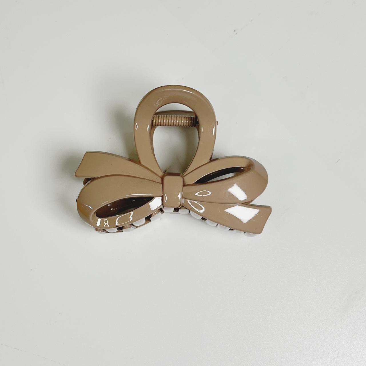 Glossy Bow Claw Clip - Medium