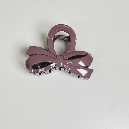Glossy Bow Claw Clip - Medium