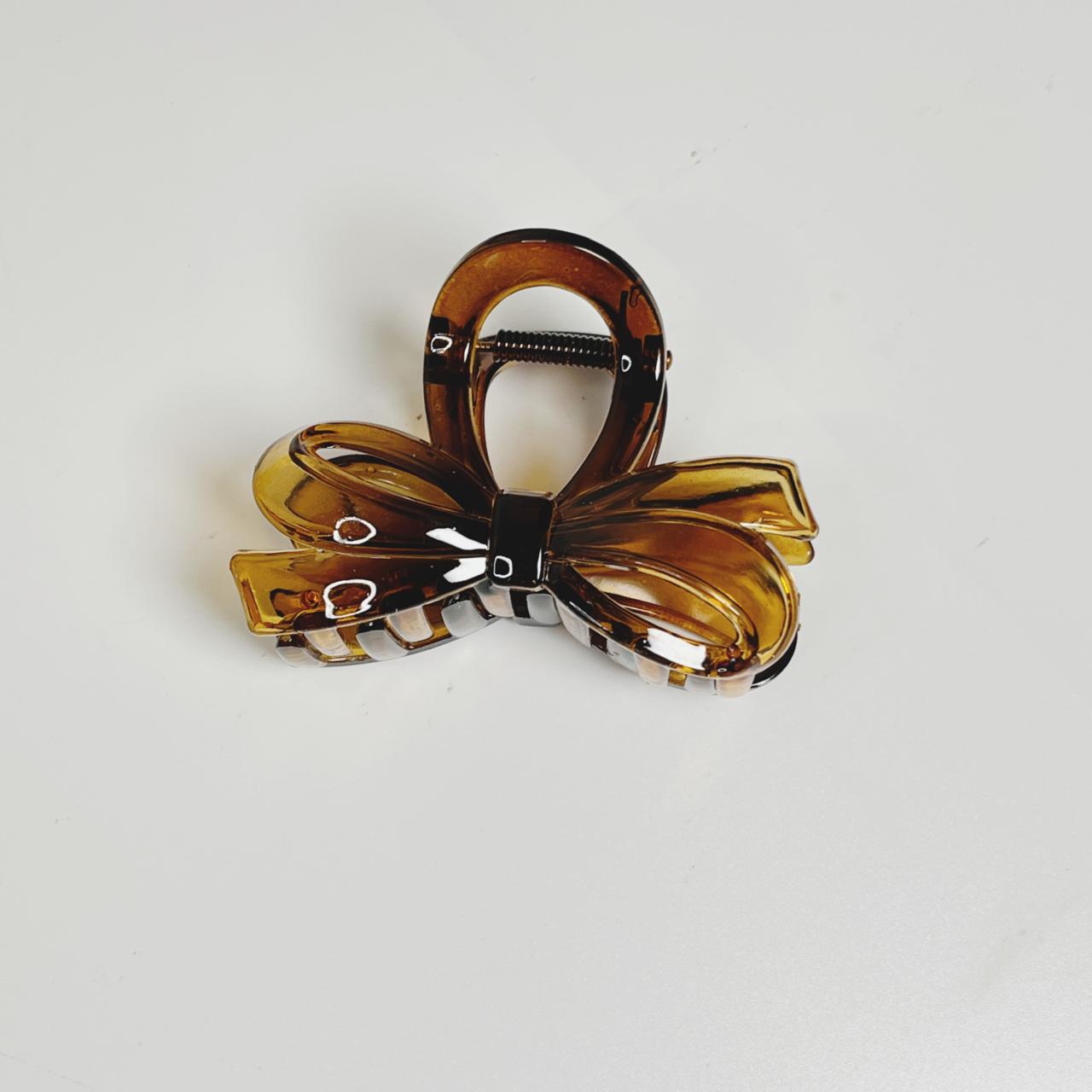 Glossy Bow Claw Clip - Medium