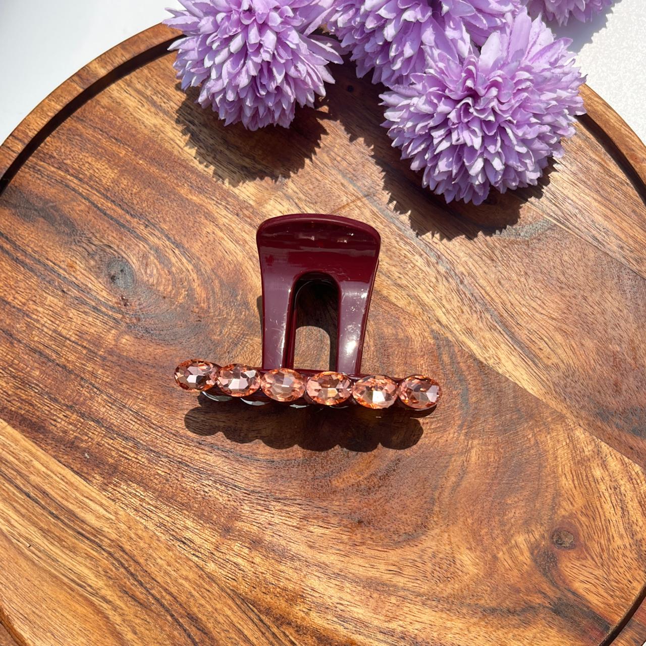 Crystal Edge Luxe Claw Clips - Medium
