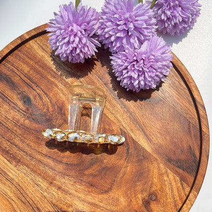 Crystal Edge Luxe Claw Clips - Medium