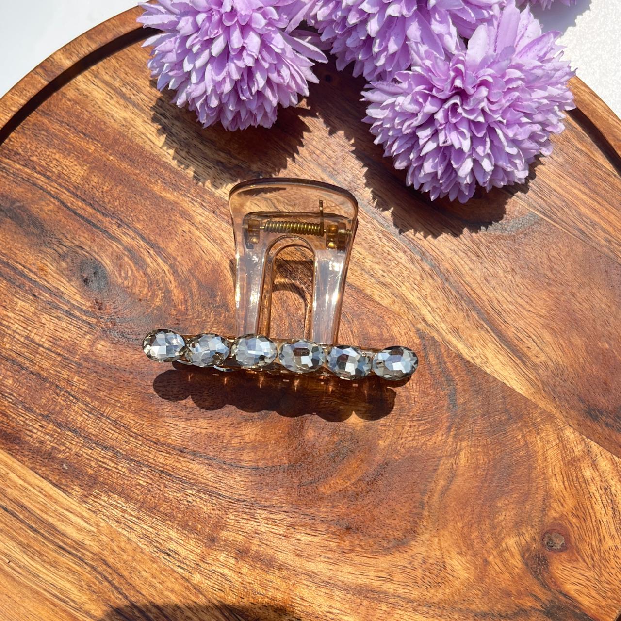Crystal Edge Luxe Claw Clips - Medium