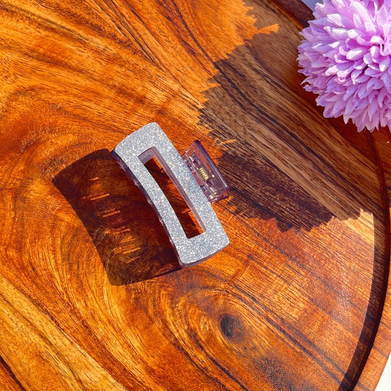 Shimmer Glow Rectangle Claw Clips