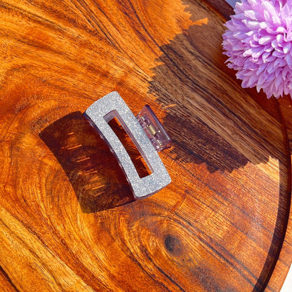 Shimmer Glow Rectangle Claw Clips