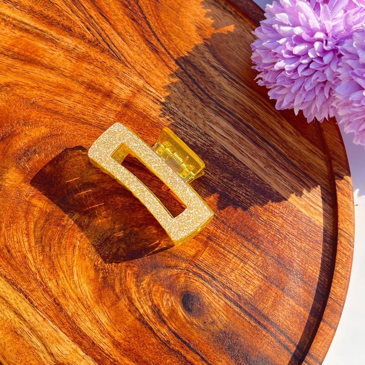 Shimmer Glow Rectangle Claw Clips