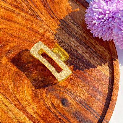 Shimmer Glow Rectangle Claw Clips