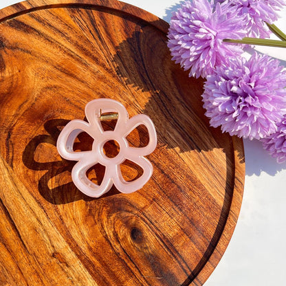 Glossy Blossom Flower Claw Clips