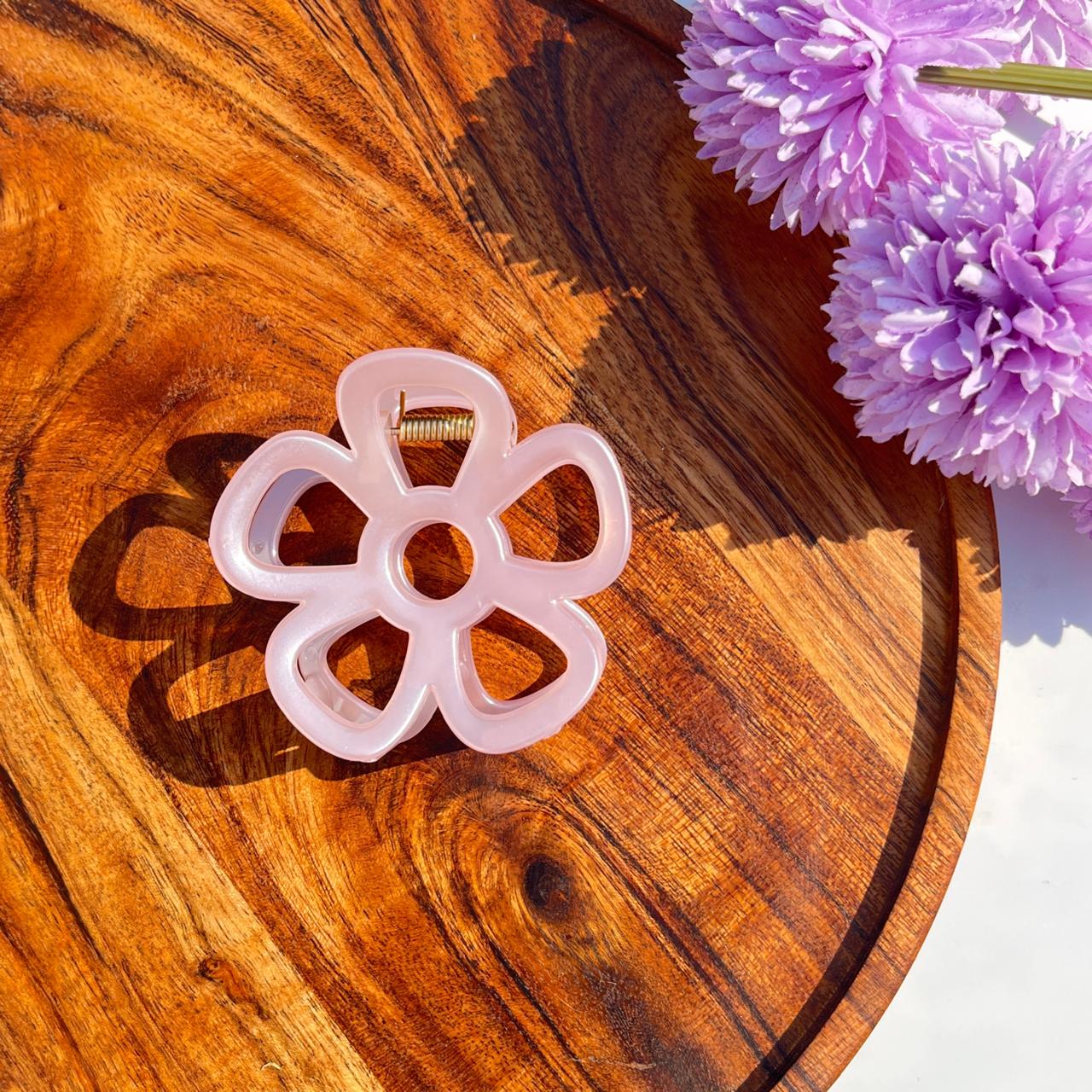 Glossy Blossom Flower Claw Clips